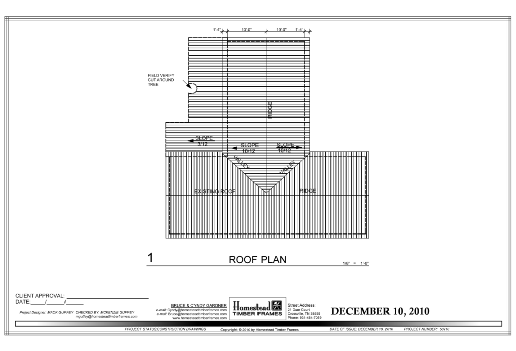 roof plan for timber frame house