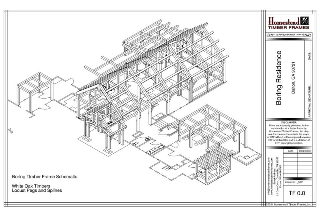 Timber Frame Schematic for custom home