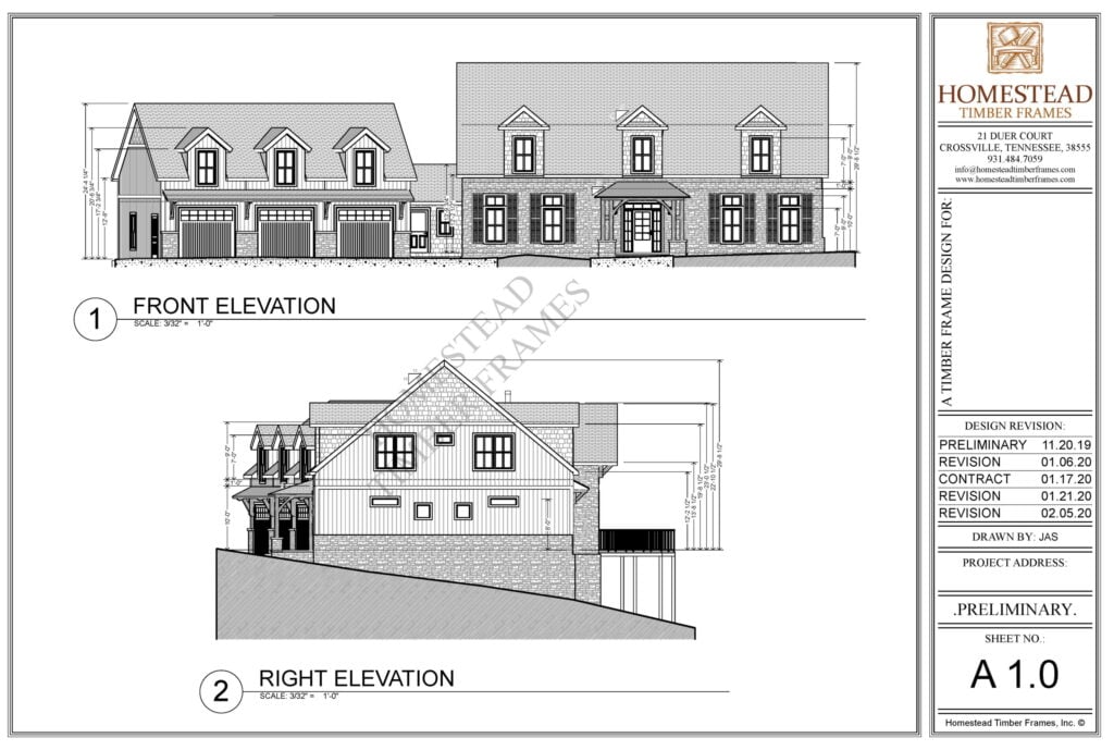 Timber Frame Home House Plans and Renderings