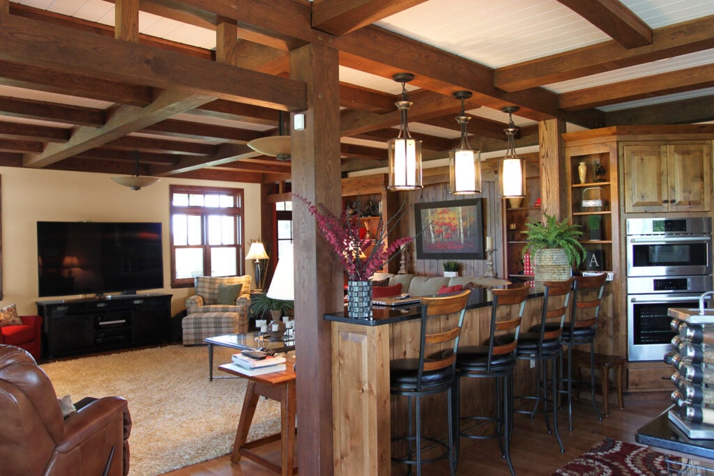 Timber Frame Home open concept
