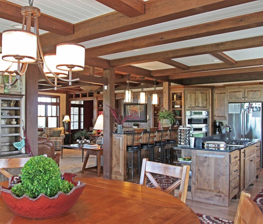 Timber Frame Home great room