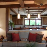 Timber Frame Home living room