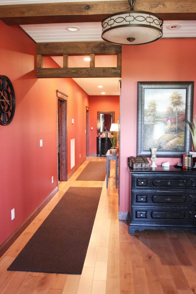 Timber Frame Home hallway