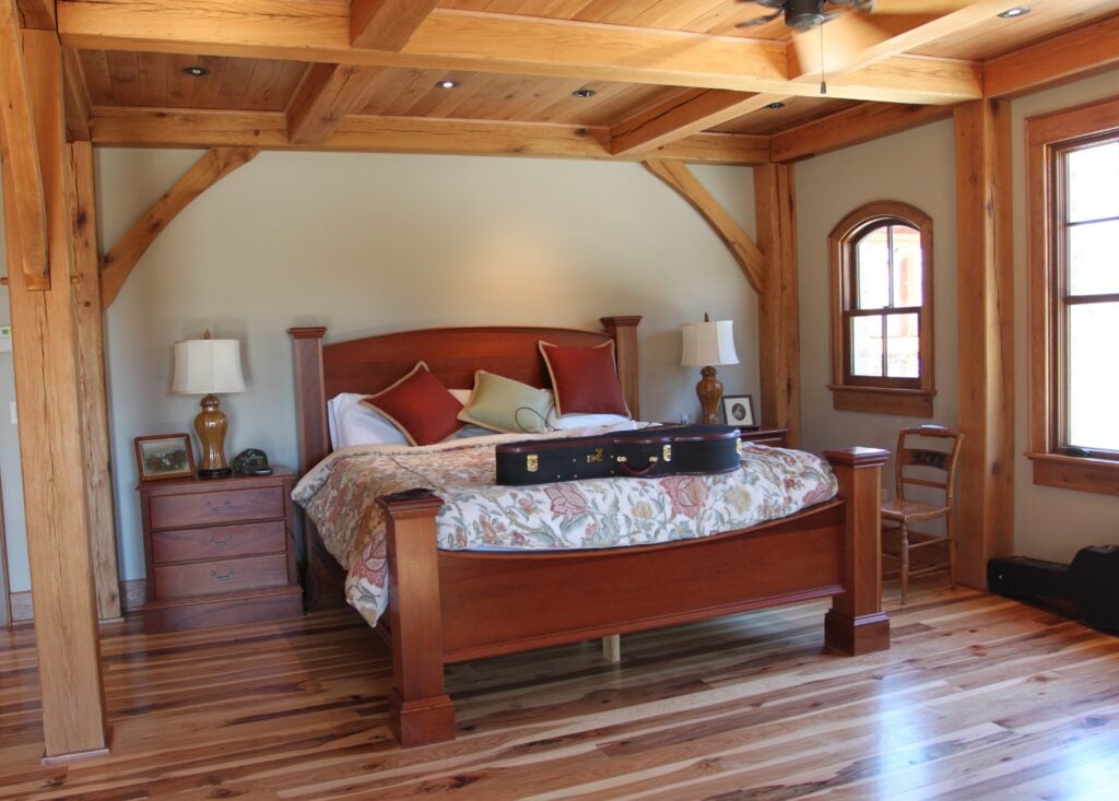 Timber Frame Home bedroom