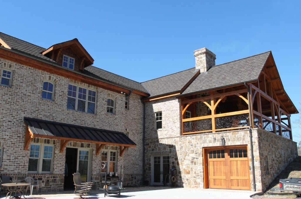 Timber Frame Home outside