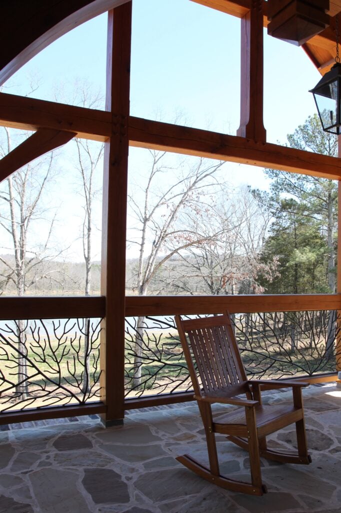 Timber Frame Home porch
