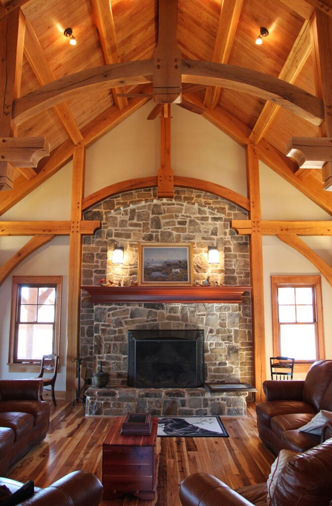 Timber Frame Home livingroom