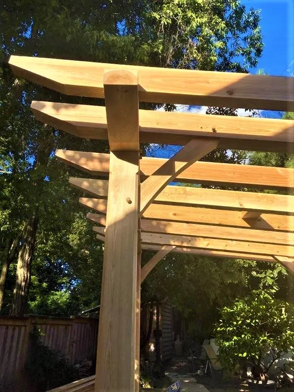 timber frame pergola