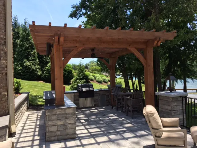 timber frame pergola